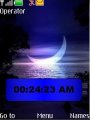 Moon Clock Blue