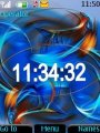 Blue Abstract Clock