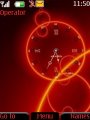 Red Abstract Clock