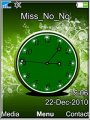 Abstract green clock