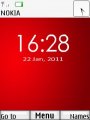 red glossy clock