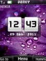 Purple Htc Dew Clock
