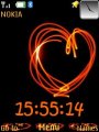 Neon Heart Clock