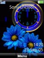 Blue Flowers Clock