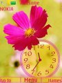 Pink Flower Clock