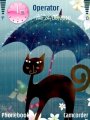 Cat Under Umbrella