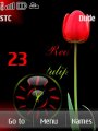 Red tulip clock
