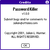 Password Killer v1.0.0 Password Killer v1.0.0