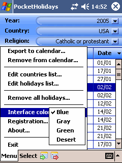 PocketHolidays v2.1 PocketHolidays v2.1