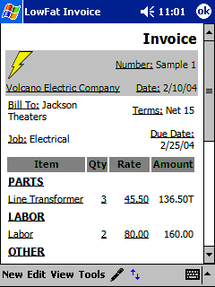 Mobile Invoice