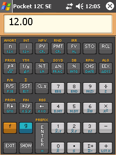 Pocket 12C Financial Calculator Pocket 12C Financial Calculator