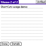 TreoShortCuts v1.0 TreoShortCuts v1.0