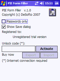 Pocket IE Form Filler v1.00