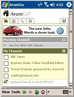 AvantGo v6.0 AvantGo v6.0