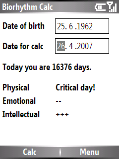Biorhythm Calc