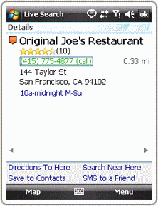 Live Search Mobile
