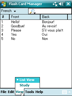 Vendant Software Flash Card Manager